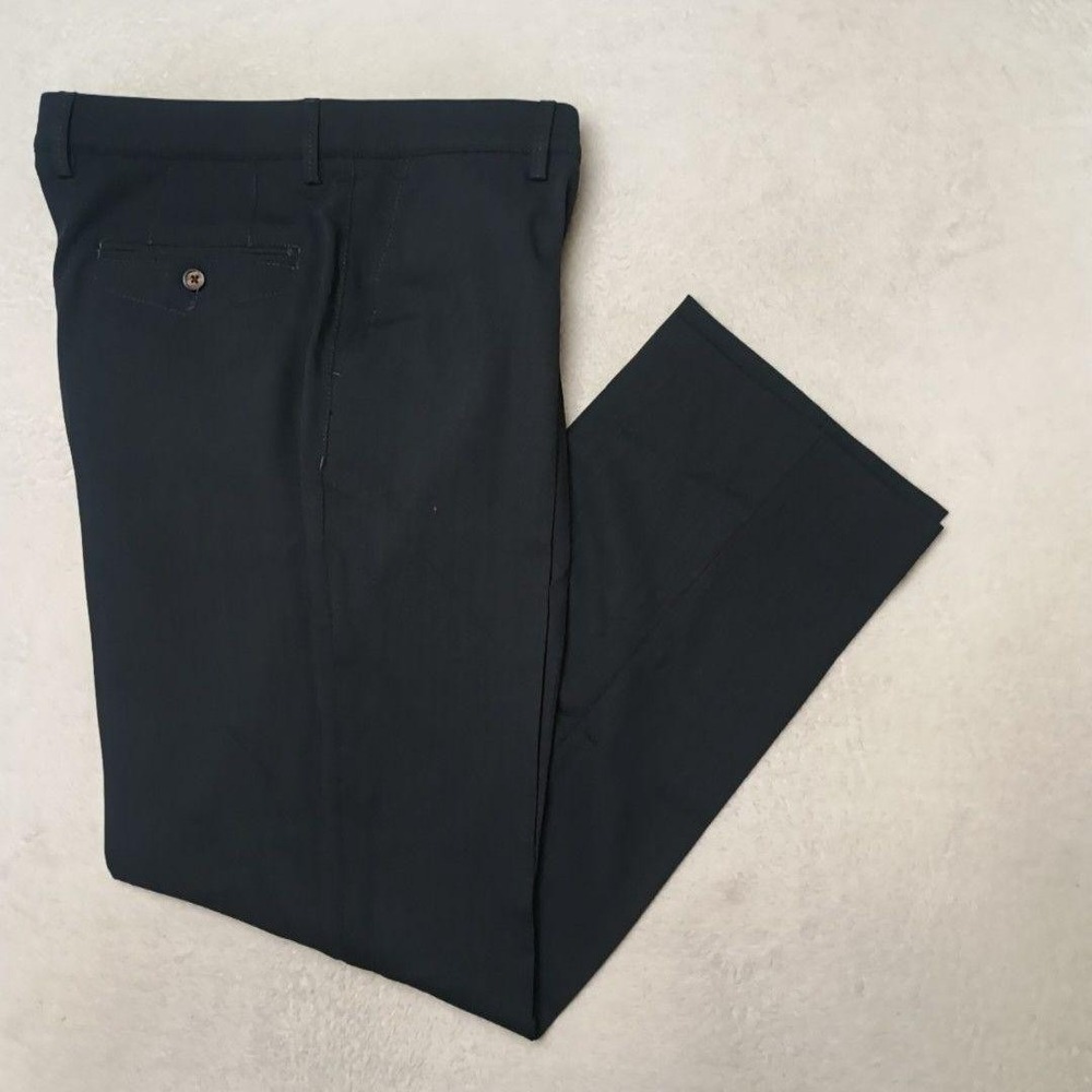 Ballin Pants Mens 34x32 Blue Dress Liberty Atwater Wool Stretch Flat Business